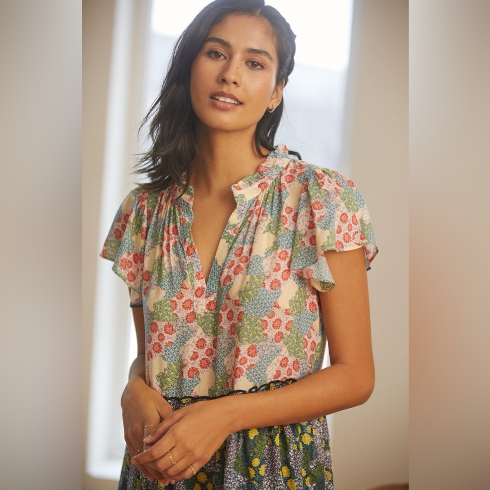 Anthropologie Penrose Tiered Tunic Dress
